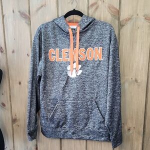 Clemson Gray Hoodie Men Size Medium EUC Polyester